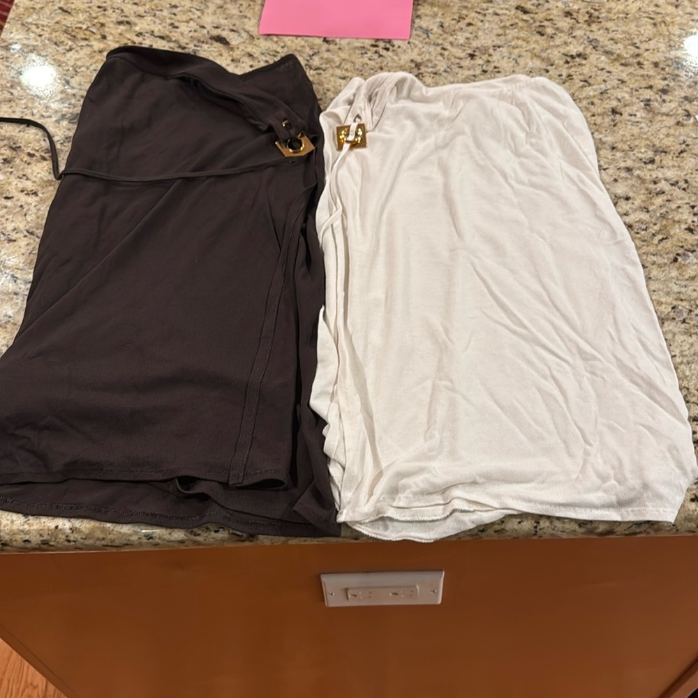 2 La Perla 44 Coverups/wraps white & Brown